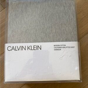 Calvin Klein Modern Cotton Gray Fitted Sheet